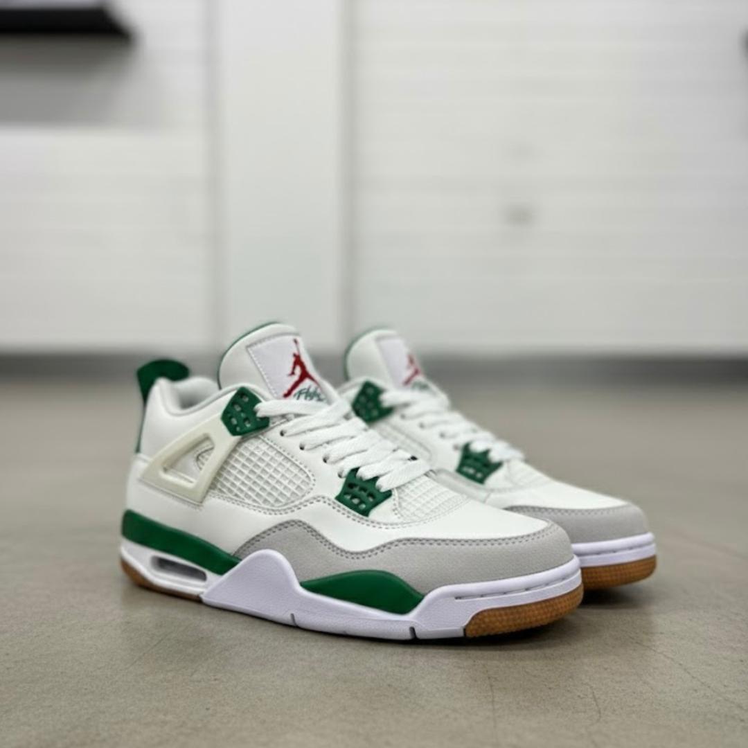 JORDAN RETRO 4 – BLANCO CON VERDE